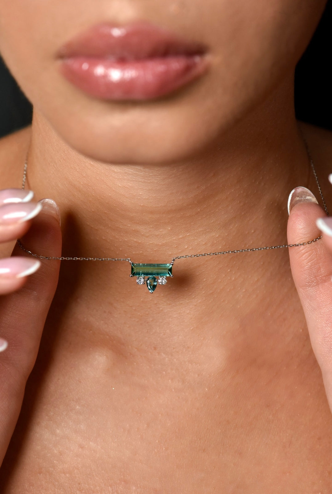 Blue-Green Tourmaline Pendant